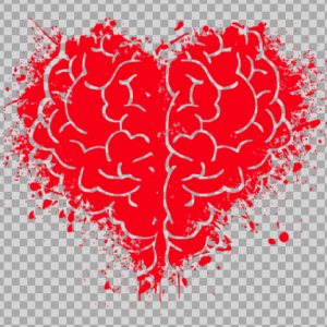 Free SVG Heart Shape Brain Splatter