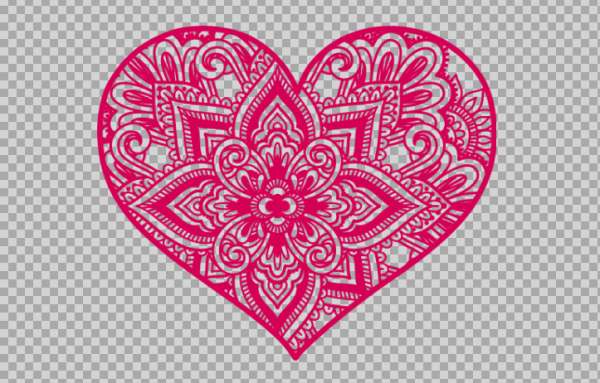 Free SVG Heart Shape Mandala