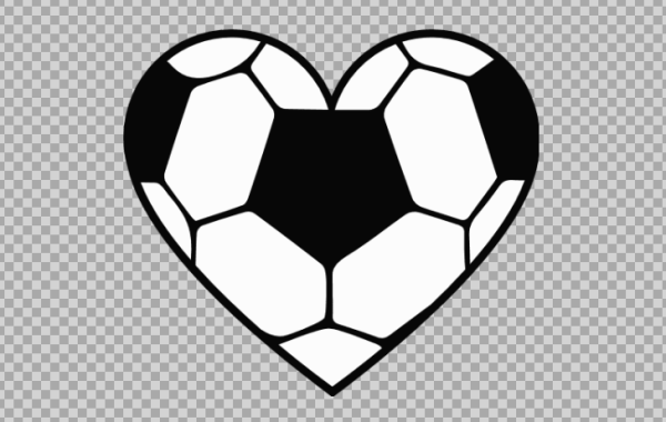 Free SVG Heart Shape Soccer Ball