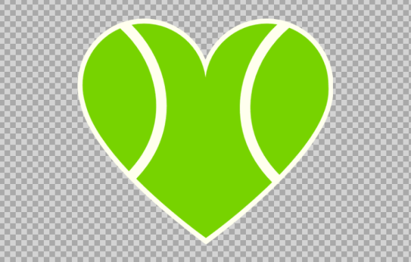 Free SVG Heart Shape Tennis Ball