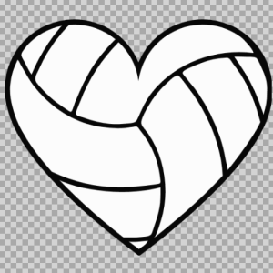 Free SVG Heart Shape Volley Ball