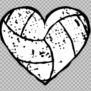 Free SVG Heart Shape Volleyball