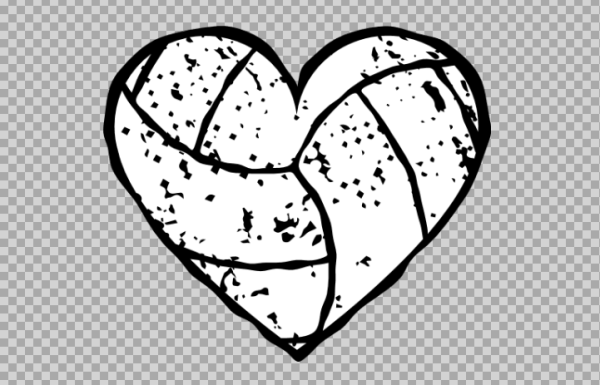 Free SVG Heart Shape Volleyball