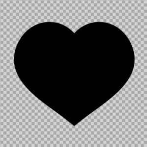 Free SVG Heart Silhouette One Color