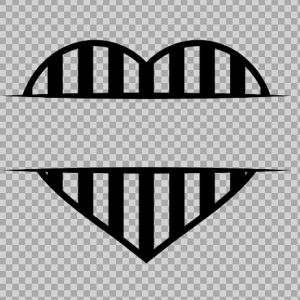 Free SVG Heart Split Frame