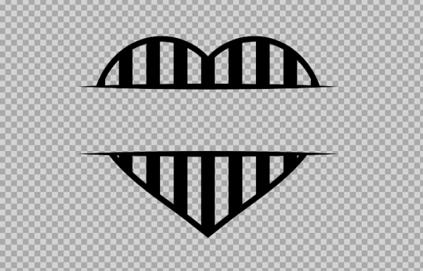 Free SVG Heart Split Frame