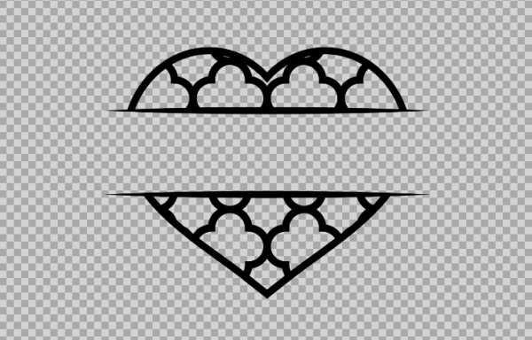 Free SVG Heart Split Monogram