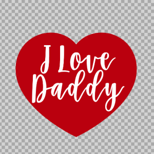 Free SVG I Love Daddy Heart