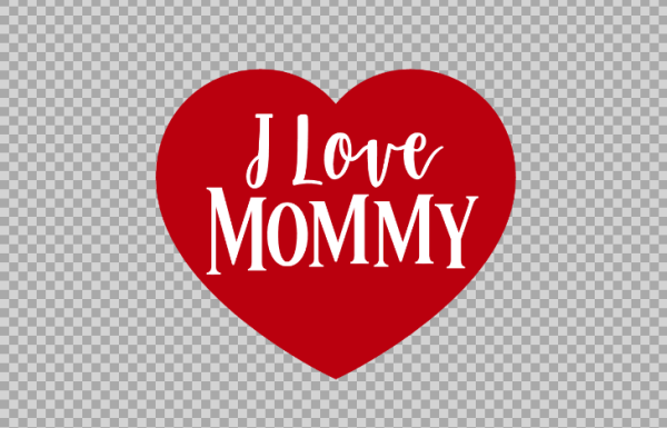Free SVG I Love Mommy Heart