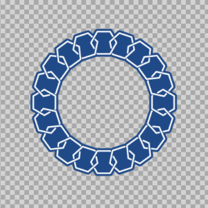 Free SVG Interlocked Hexagon Shape Monogram