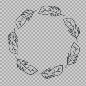 Free SVG Leaves Circle Monogram