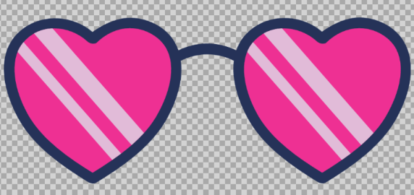 Free SVG Love Heart Shaped Sunglasses