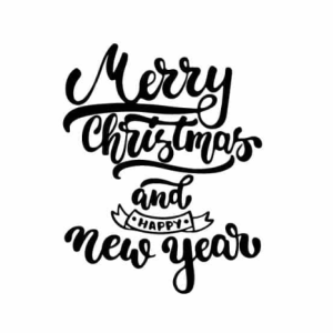Free SVG Merry Christmas and Happy New Year