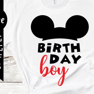 Free SVG Mickey Mouse Birthday Boy