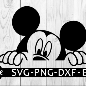 Free SVG Mickey Mouse Peeking