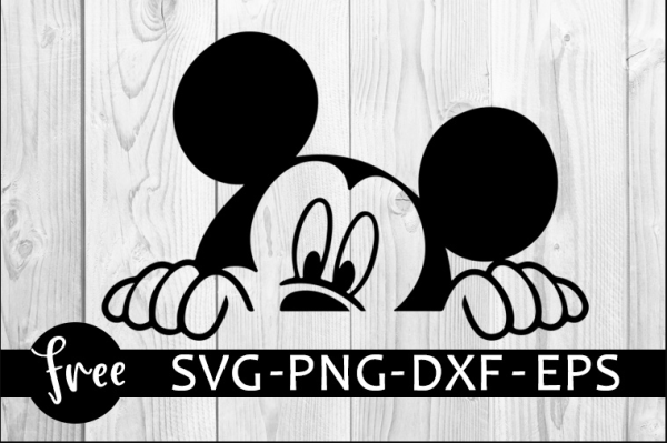 Free SVG Mickey Mouse Peeking