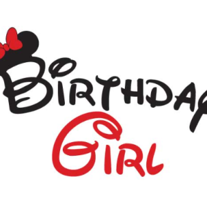 Free SVG Minnie Birthday Girl