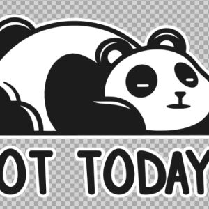 Free SVG Not Today Cute Lazy Panda Quetos