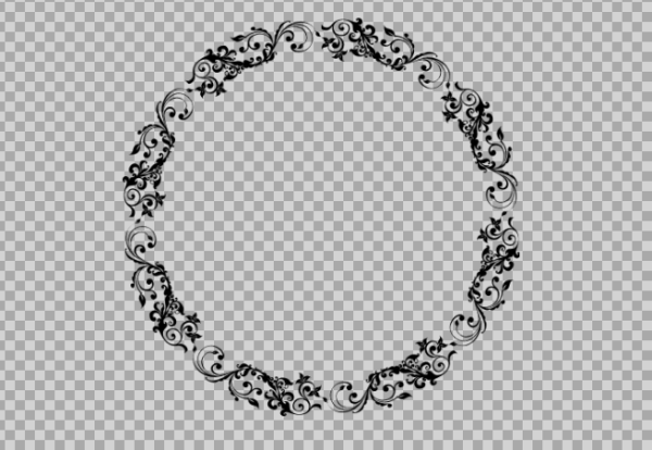 Free SVG Ornamental Circle Monogram Frame