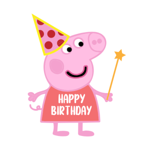 Free SVG Peppa Pig Happy Birthday