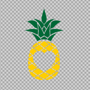 Free SVG Pineapple Heart Monogram Frame