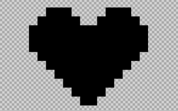 Free SVG Pixel Heart Silhouette