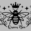 Free SVG Queen Bee, Honey Bee With Crown Clipart Image, Cute Baby Girl Tshirt Design