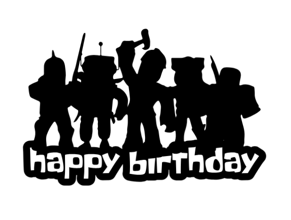 Free SVG Roblox Birthday Cake