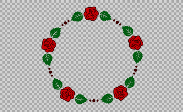 Free SVG Rose Flower Circle Monogram