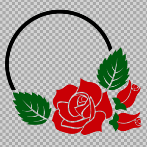 Free SVG Rose Flower monogram