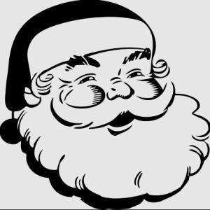Free SVG Smiling Santa Claus Head