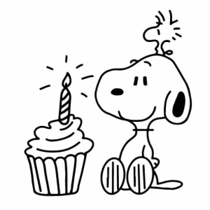 Free SVG Snoopy Birthday