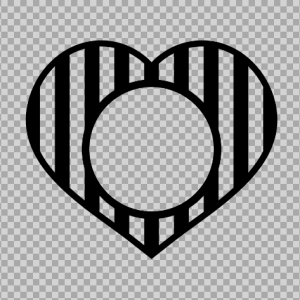 Free SVG Striped Heart Monogram
