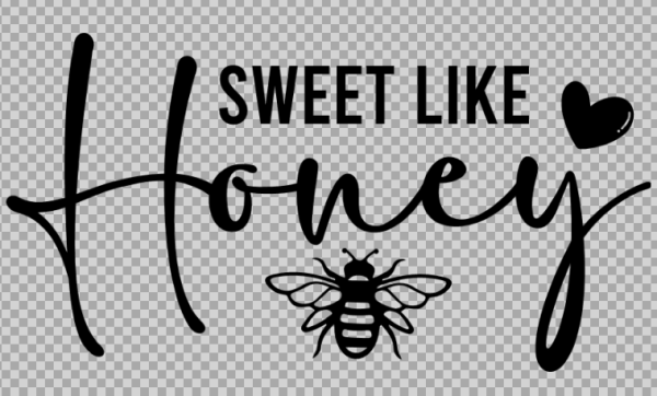 Free SVG Sweet Like Honey, Cute Girly T-Shirt Design