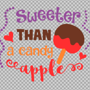 Free SVG Sweeter Than A Candy Apple Quetos