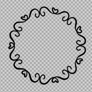 Free SVG Swirly Hearts Monogram