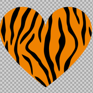 Free SVG Tiger Pattern Heart