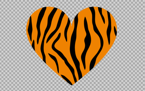 Free SVG Tiger Pattern Heart