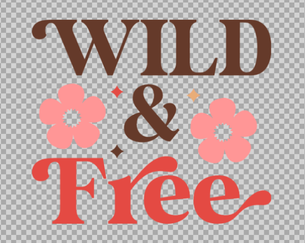 Free SVG Wild And Free Cute Girly Retro Tshirt Design