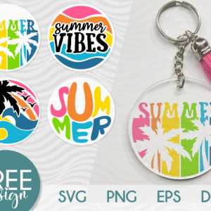 Free Summer Keychain SVG