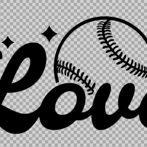 Free SVG Love Baseball Sign, Baseball Lover Tshirt Design