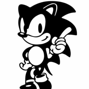 Free Sonic Outline SVG
