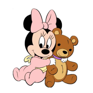 Free Baby Minnie With Toy SVG