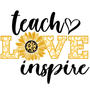 Free Teach love sunflower SVG