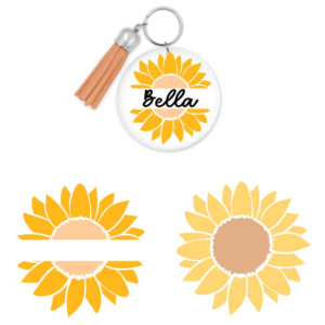 Free Sunflower Keychain SVG