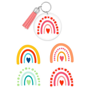 Free Rainbow Keychain SVG