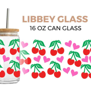 Free Cherry Libbey Can Glass SVG