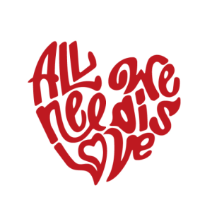 Free All We Need Is Love SVG