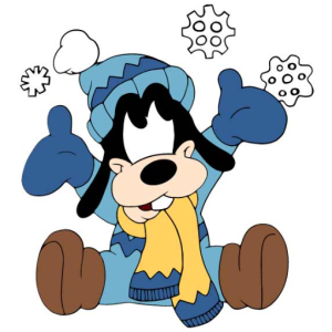 Free Baby Goofy with Snow SVG