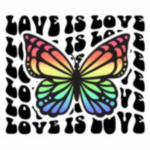 Love is Love Butterfly SVG Free
